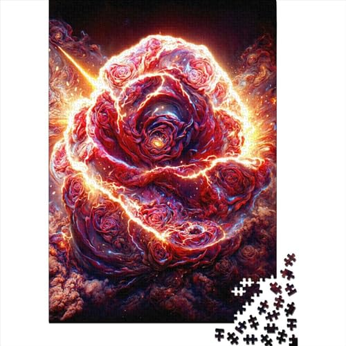 Puzzle Space Rose Aktivitäten für die Familie Puzzle aus 100% recyceltem Karton für Kinder und Erwachsene ab 12 Jahren Weihnachtsgeschenke 38 x 26 cm / 1000 Teile von XJmoney