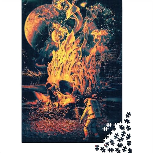 Puzzle Space Skull41 Relax Challenge Spielzeug Rechteckiges Papierpuzzle für Kinder Erwachsene Vatertagsgeschenke 38 x 26 cm / 1000 Teile von XJmoney