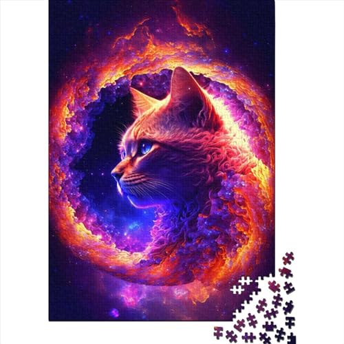 Puzzle Spiral Cat Nebula Family Fun Premium Puzzle aus Karton für Frauen und Männer 70 x 50 cm / 1000 Teile von XJmoney