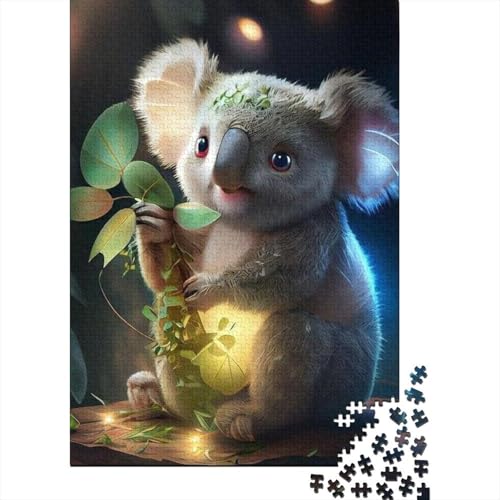 Puzzle Tierkunst, Koala, 1000-teiliges Holzpuzzle für Kinder ab 18 Jahren, Lernspiele, 1000 Teile (75 x 50 cm) von XJmoney