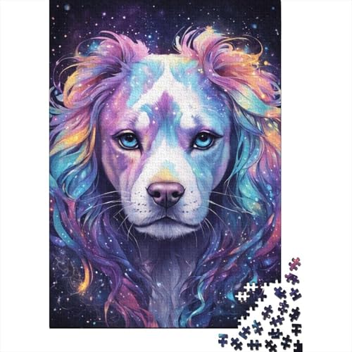 Puzzle für Art Galaxy Dogs, 1000-teiliges Puzzle, Holzpuzzle für Kinder und Challenge-Familie, 1000 Teile (75 x 50 cm) von XJmoney