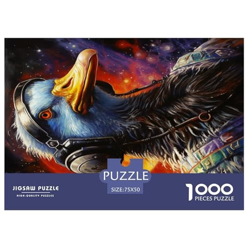 Puzzle für Erwachsene, 1000 Teile, Kopfhörer-Enten-Puzzle, Puzzle für Erwachsene und Teenager, 1000 Teile (75 x 50 cm) von XJmoney