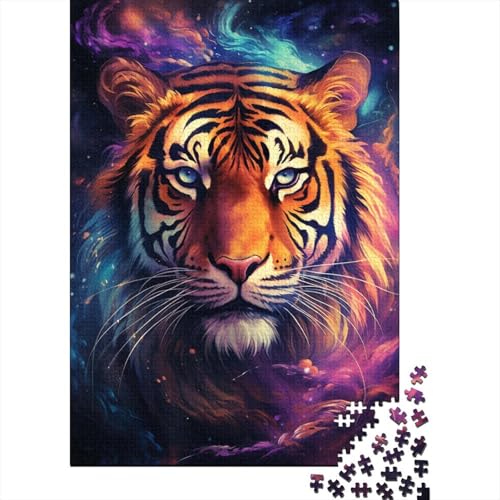 Puzzle für Erwachsene, Art Tiger, 500-teiliges Puzzle, Holzpuzzle für Erwachsene ab 18 Jahren, Lernspiel, 500 Teile (52 x 38 cm) von XJmoney