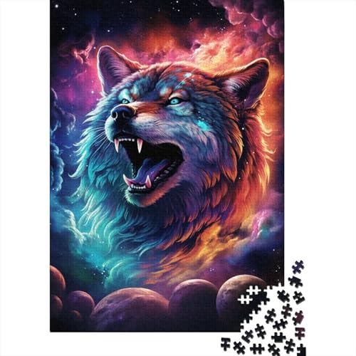 Puzzle für Erwachsene, Art Wolf, 300-teiliges Puzzle, Holzpuzzle für Erwachsene und Jugendliche ab 18 Jahren, anspruchsvolles Spiel, 300 Teile (40 x 28 cm) von XJmoney