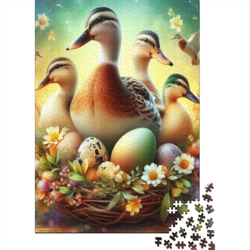 Puzzle für Erwachsene, Ente, 500-teiliges Puzzle für Erwachsene, Holzpuzzle, geeignet für Erwachsene und über 18 Jahre, Denksport-Puzzle, 500 Teile (52 x 38 cm) von XJmoney