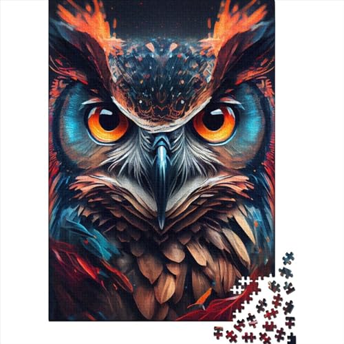 Puzzle für Erwachsene, Eule, Tier 1, Holzpuzzle, Familienunterhaltungsspielzeug, 300 Teile (40 x 28 cm) von XJmoney