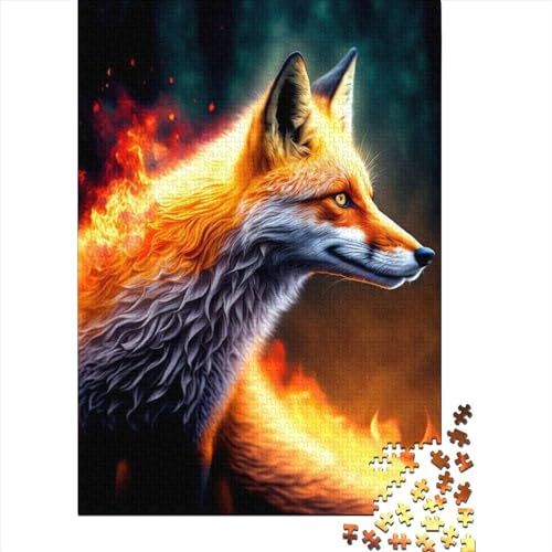 Puzzle für Erwachsene, Fantasy-Fuchs-Puzzle, anspruchsvolles Denkspiel, 500 Teile (52 x 38 cm) von XJmoney