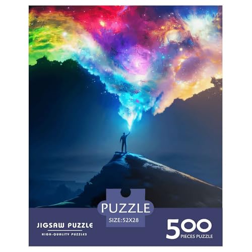 Puzzle für Erwachsene, Farben des Weltraums, Puzzles mit 500 Teilen, Puzzle für Erwachsene, Lernspiel, Herausforderungsspielzeug, 500 Teile (52 x 38 cm) von XJmoney