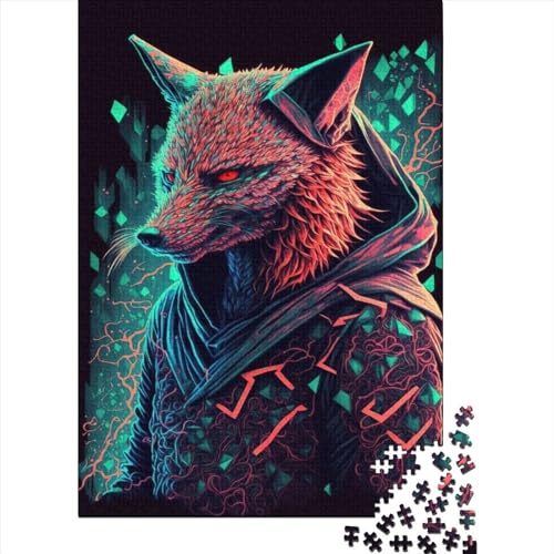 Puzzle für Erwachsene, Fox Neon3, anspruchsvolles Denkspiel, 500 Teile (52 x 38 cm) von XJmoney