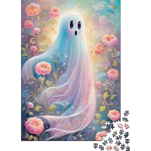 Puzzle für Erwachsene, Halloween-Geister, 300-teiliges Puzzle, Holzpuzzle für Erwachsene ab 18 Jahren, Lernspiel, 300 Teile (40 x 28 cm) von XJmoney