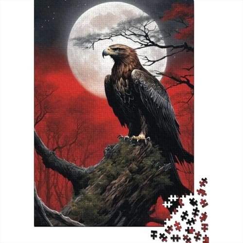 Puzzle für Erwachsene, Kunst, Tieradler, 500-teiliges Puzzle für Erwachsene, Holzpuzzle, geeignet für Erwachsene und über 18 Jahre, Denksport-Puzzle, 500 Teile (52 x 38 cm) von XJmoney