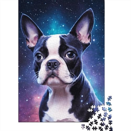 Puzzle für Erwachsene, Kunst, Weltraumhunde, 300-teiliges Puzzle, Holzpuzzle für Kinder ab 18 Jahren, Lernspiel, 300 Teile (40 x 28 cm) von XJmoney