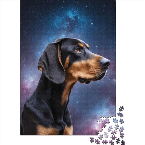 Puzzle für Erwachsene, Kunst, Weltraumhunde, 500-teiliges Puzzle, Holzpuzzle für Kinder ab 18 Jahren, Lernspiel, 500 Teile (52 x 38 cm) von XJmoney