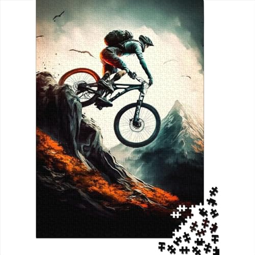 Puzzle für Erwachsene, Mountainbike-Puzzle, anspruchsvolles Denkspiel, 300 Teile (40 x 28 cm) von XJmoney