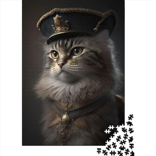 Puzzle für Erwachsene, Napoleon-Kleid, Katze, Holzpuzzle für Kinder ab 12 Jahren, anspruchsvolles Spiel, 500 Teile (52 x 38 cm) von XJmoney