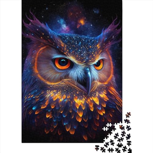 Puzzle für Erwachsene, Nebeleule, kreatives rechteckiges Puzzle, Dekomprimierungsspiel, 500 Teile (52 x 38 cm) von XJmoney