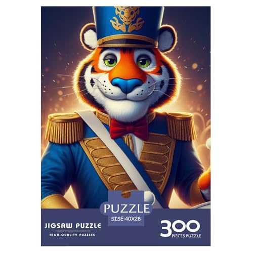 Puzzle für Erwachsene, Tiger-Trommel-Puzzle, Puzzle für Erwachsene, Lernspiel, Herausforderungsspielzeug, 300 Teile (40 x 28 cm) von XJmoney