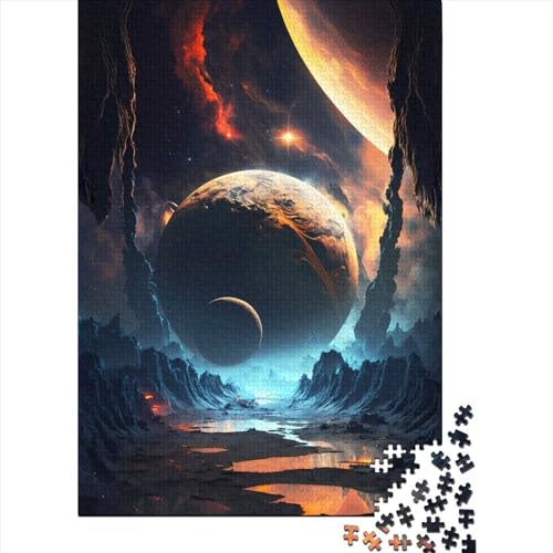 Puzzle für Erwachsene, Valley_of_Planetary, Holzbrettpuzzle für Erwachsene, lustig, 1000 Teile (75 x 50 cm) von XJmoney