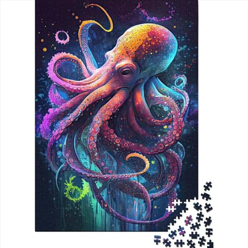 Puzzle für Erwachsene „Der intelligente Oktopus“ - anspruchsvolles Denkspiel, 500 Teile (52 x 38 cm) von XJmoney