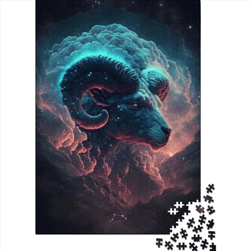 Puzzle für Erwachsene „Fiery Cloud Aries“ – anspruchsvolles Denkspiel, 300 Teile (40 x 28 cm) von XJmoney