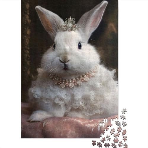 Puzzle für Erwachsene „Fluffy Bunny 09“, anspruchsvolles Denkspiel, 300 Teile (40 x 28 cm) von XJmoney