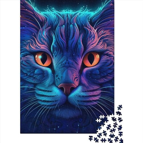 Puzzle für Erwachsene „Mysterious Cat32“, anspruchsvolles Denkspiel, 300 Teile (40 x 28 cm) von XJmoney