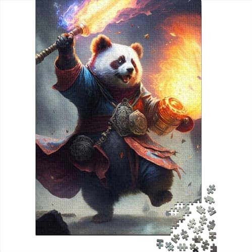 Puzzle für Erwachsene „The Panda Pyro“ - Herausforderndes Denkspiel, 300 Teile (40 x 28 cm) von XJmoney