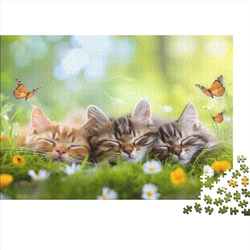 Puzzle für Erwachsene 1000 Teile, Beautiful_Cats Puzzle, Puzzle für Erwachsene 1000 Teile, für Lernspiele, Heimdekoration, 1000 Teile (75 x 50 cm) von XJmoney