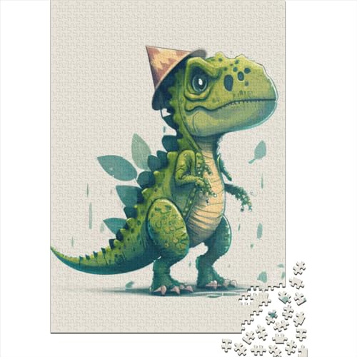 Puzzle für Erwachsene 1000 süße Dinosaurier-Puzzles für Erwachsene für Kinder Lernspiel Herausforderungsspielzeug 1000 Teile (75 x 50 cm) Anspruchsvolles Puzzle von XJmoney