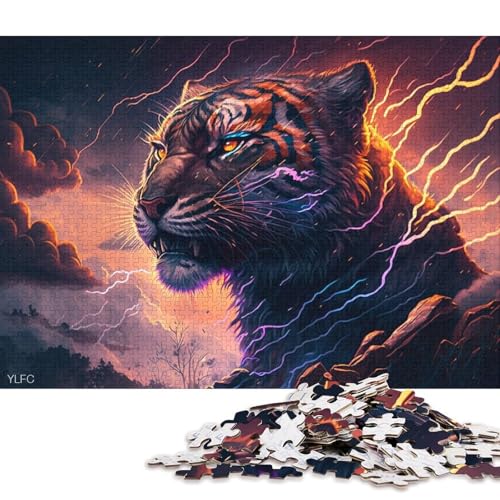 Puzzle für Erwachsene 500 Teile Art Dream Tiger Jigsaw Kreatives rechteckiges Puzzle Dekomprimierungsspiel 500 Teile (52 x 38 cm) von XJmoney