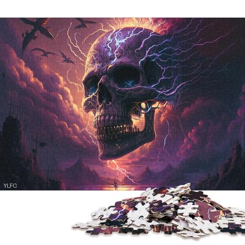 Puzzle für Erwachsene 500 Teile Fantasie-Totenkopf-Puzzle Kreatives rechteckiges Puzzle Dekomprimierungsspiel 500 Teile (52 x 38 cm) von XJmoney