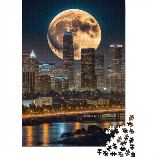 Puzzle für Erwachsene Art Moon 300-teiliges Puzzle Holzpuzzle für Erwachsene und ab 18 Jahren Puzzlespaß Puzzlespiele 300 Teile (40 x 28 cm) von XJmoney