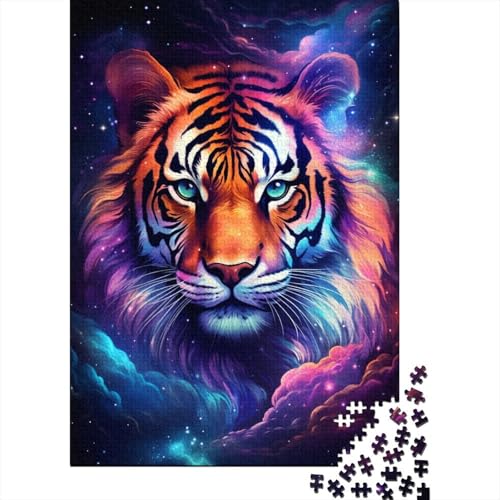 Puzzle für Erwachsene Art Tiger 300-teiliges Puzzle Holzpuzzle für Erwachsene und ab 18 Jahren Puzzlespaß Puzzlespiele 300 Teile (40 x 28 cm) von XJmoney