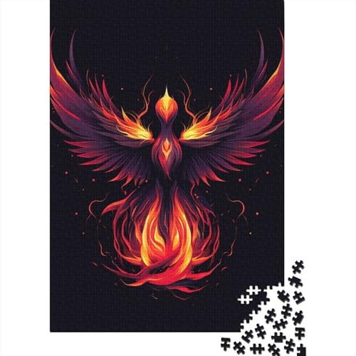 Puzzle für Erwachsene mit 1000 Teilen, Feuer-Phönix, Puzzles für Erwachsene, Puzzles für Erwachsene, Lernspiel, Herausforderungsspielzeug, 1000 Stück (75 x 50 cm) von XJmoney