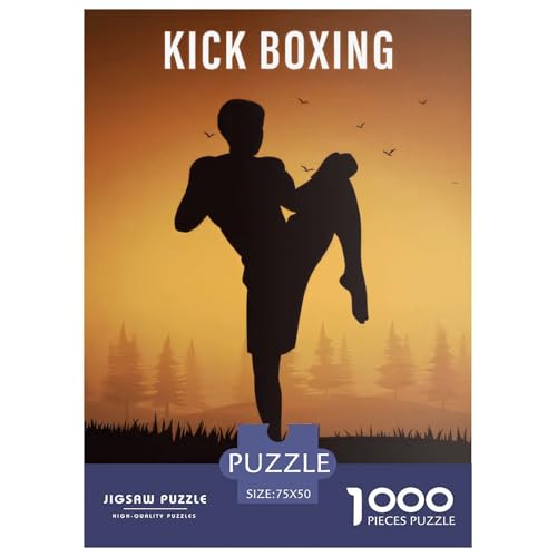 Puzzle für Erwachsene mit 1000 Teilen, Kickbox-Puzzle, Puzzle für Erwachsene, Lernspiel, Herausforderungsspielzeug, 1000 Teile (75 x 50 cm) von XJmoney