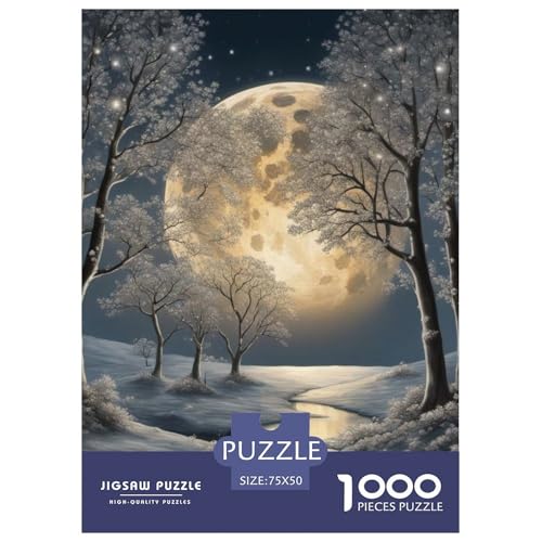 Puzzle für Erwachsene mit 1000 Teilen, Winterlandschaft, Puzzle für Erwachsene, Lernspiel, Herausforderungsspielzeug, 1000 Teile (75 x 50 cm) von XJmoney