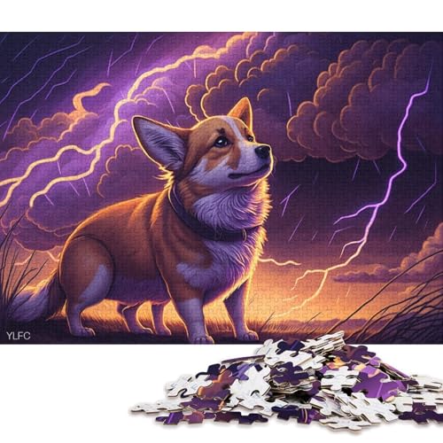 Puzzle für Erwachsene mit 300 Teilen, Fantasy Art Corgi Jigsaw, kreatives rechteckiges Puzzle, Dekomprimierungsspiel, 300 Teile (40 x 28 cm) von XJmoney