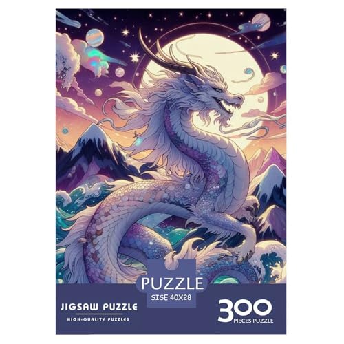 Puzzle für Erwachsene und Jugendliche, Drache, Holzpuzzle, Erwachsene ab 14 Jahren, 300 Teile (40 x 28 cm) von XJmoney