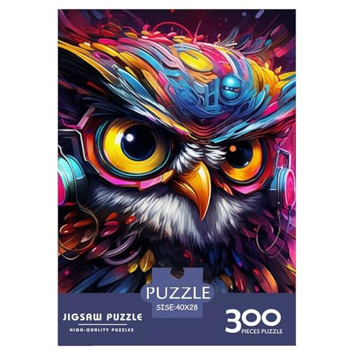 Puzzle für Erwachsene und Jugendliche, Eulen-Tiere, Holzpuzzle, Erwachsene ab 14 Jahren, 300 Teile (40 x 28 cm) von XJmoney