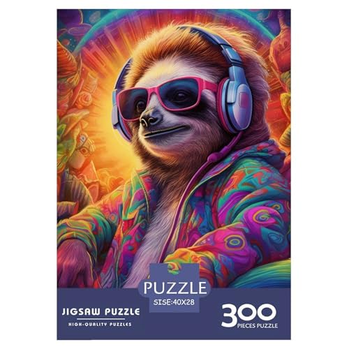 Puzzle für Erwachsene und Jugendliche, Kopfhörer, Koala-Puzzle, Puzzle für Erwachsene, Familienspiel für Erwachsene und Jugendliche, 300 Teile (40 x 28 cm) von XJmoney