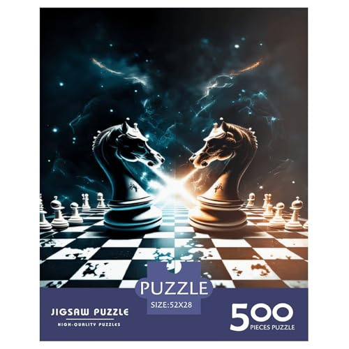 Puzzle für Erwachsene und Jugendliche, Schachuniversum-Puzzle, Puzzle für Erwachsene, Familienspiel für Erwachsene und Jugendliche, 500 Teile (52 x 38 cm) von XJmoney