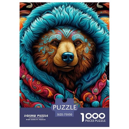 Puzzle für Erwachsene und Jugendliche, künstlerisches Zibetkatzen-Puzzle, Puzzle für Erwachsene, Familienspiel für Erwachsene und Jugendliche, 1000 Teile (75 x 50 cm) von XJmoney