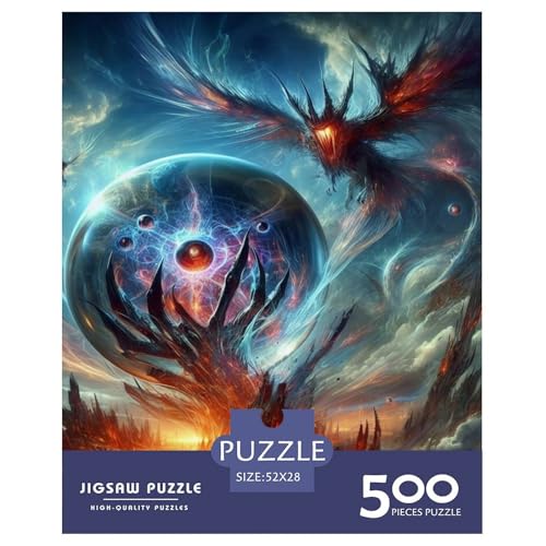 Puzzle für Erwachsene und Jugendliche „Böses Ding“ Holzpuzzle, Erwachsene ab 14 Jahren, 500 Teile (52 x 38 cm) von XJmoney