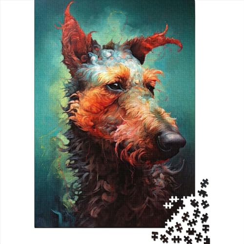 Puzzle für Erwachsene und Jugendliche „Der selbstbewusste Terrier“ - Holzpuzzle - Lernspiel für Erwachsene Teenager (40 x 28 cm) Familie von XJmoney