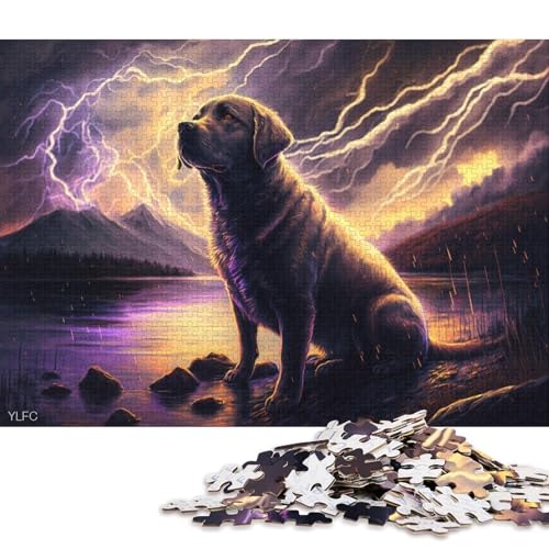 Puzzle für Kinder, 1000 Teile, „Labrador Dreams“, Puzzle für Kinder, anspruchsvolles Denkspiel, 1000 Teile (75 x 50 cm) von XJmoney