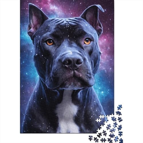 Puzzle für Kinder, 300 Teile, Art Space Dogs, Puzzle für Kinder, Holzbrett-Puzzles, lustige Puzzlespiele, 300 Teile (40 x 28 cm) von XJmoney