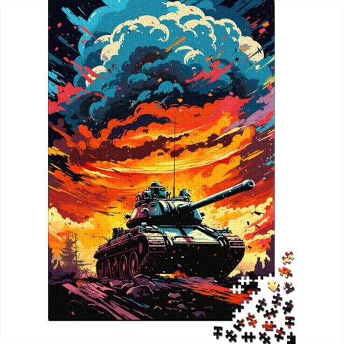 Puzzle für Kinder, 300 Teile, farbenfrohe Kunstpanzer-Puzzles für Kinder, Holzbrett-Puzzles, lustiges Geschenk, 300 Teile (40 x 28 cm) von XJmoney