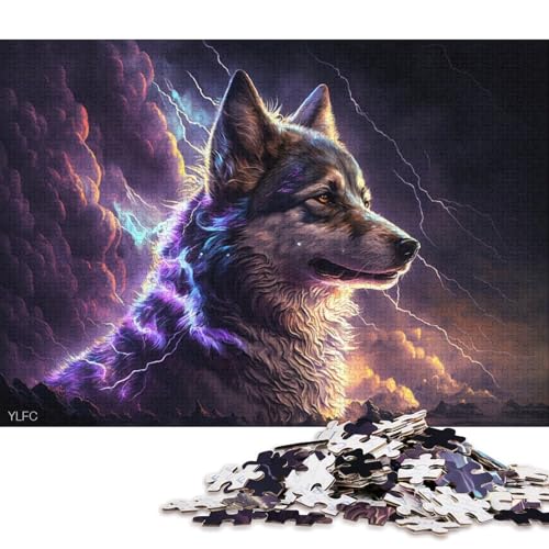 Puzzle für Kinder, 500 Teile, Tier-Puzzle mit Husky-Hund, anspruchsvolles Denkspiel, 500 Teile (52 x 38 cm) von XJmoney