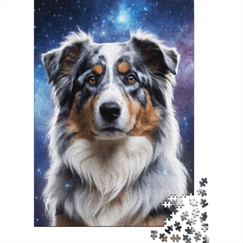 Puzzle für Kinder, Art Space Dogs, 300-teiliges Puzzle für Kinder, Holzpuzzle für Kinder ab 18 Jahren, Lernspielzeug, 300 Teile (40 x 28 cm) von XJmoney