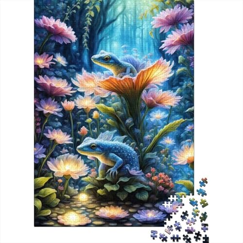 Puzzle für Kinder, Künstlerische Eidechse, 300-teiliges Puzzle für Kinder, Holzpuzzle, geeignet für Kinder und über 18 Jahre, Puzzle (40 x 28 cm) von XJmoney